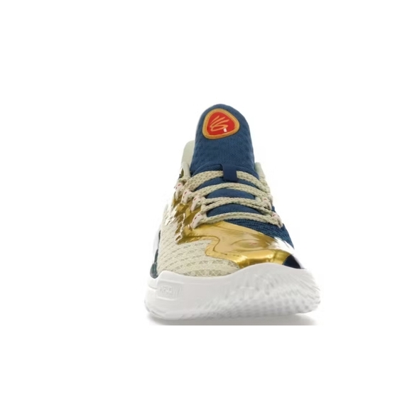 Under Armour Curry 11 Basketball Shoes, blue and gold, Mens, size 12 - Picture 6 of 9